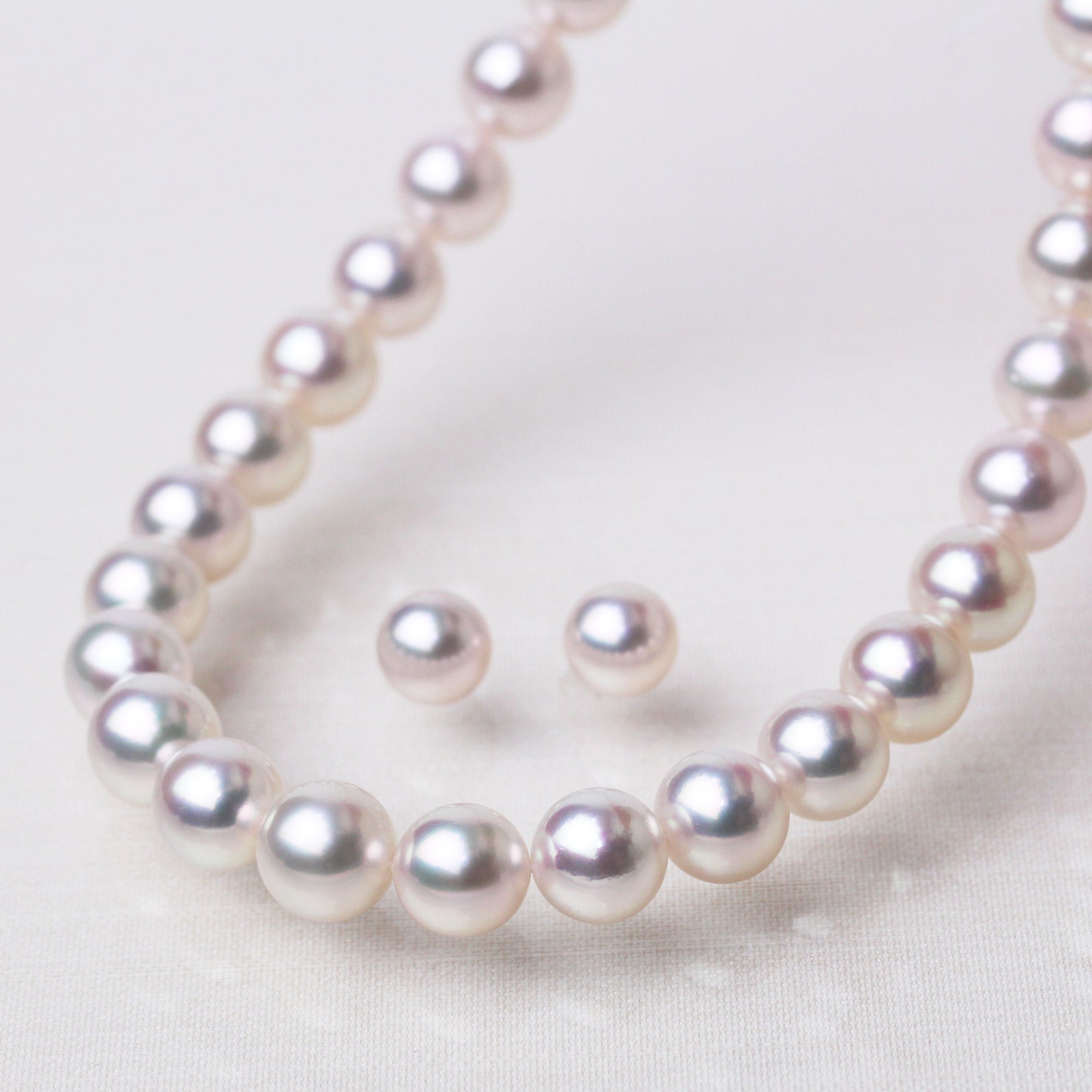 アコヤパールネックレスセット 10-11mm 希少な大粒 準花珠 花珠落ち 調