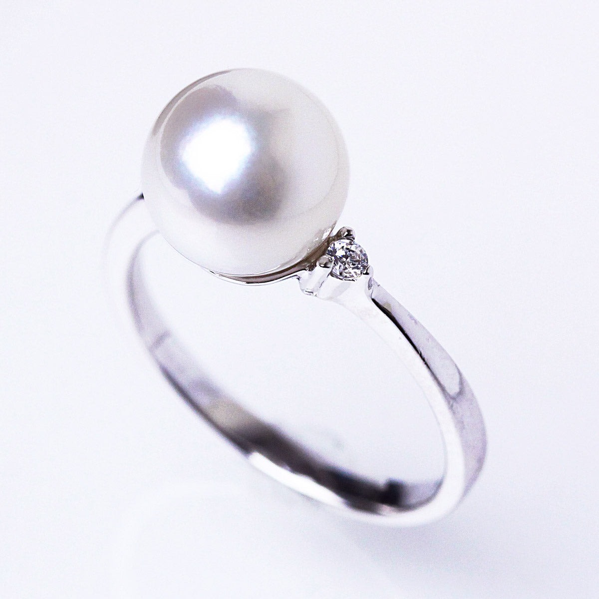 大粒パールリング 8.5mm 国産アコヤ真珠 SV925 CZ – Uwajima Inoue Pearl