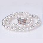 アジャスター2WAYパールネックレス ピンク 良質真珠 準花珠 真珠総合研究所