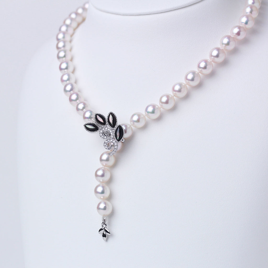 アジャスター2WAYパールネックレス ピンク 良質真珠 準花珠 真珠総合研究所