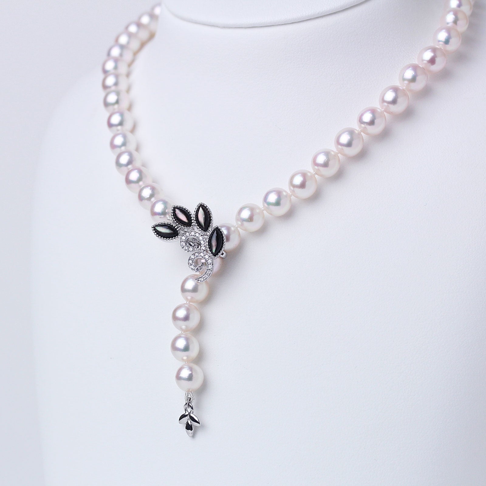 アジャスター2WAYパールネックレス ピンク 良質真珠 準花珠 真珠総合研究所