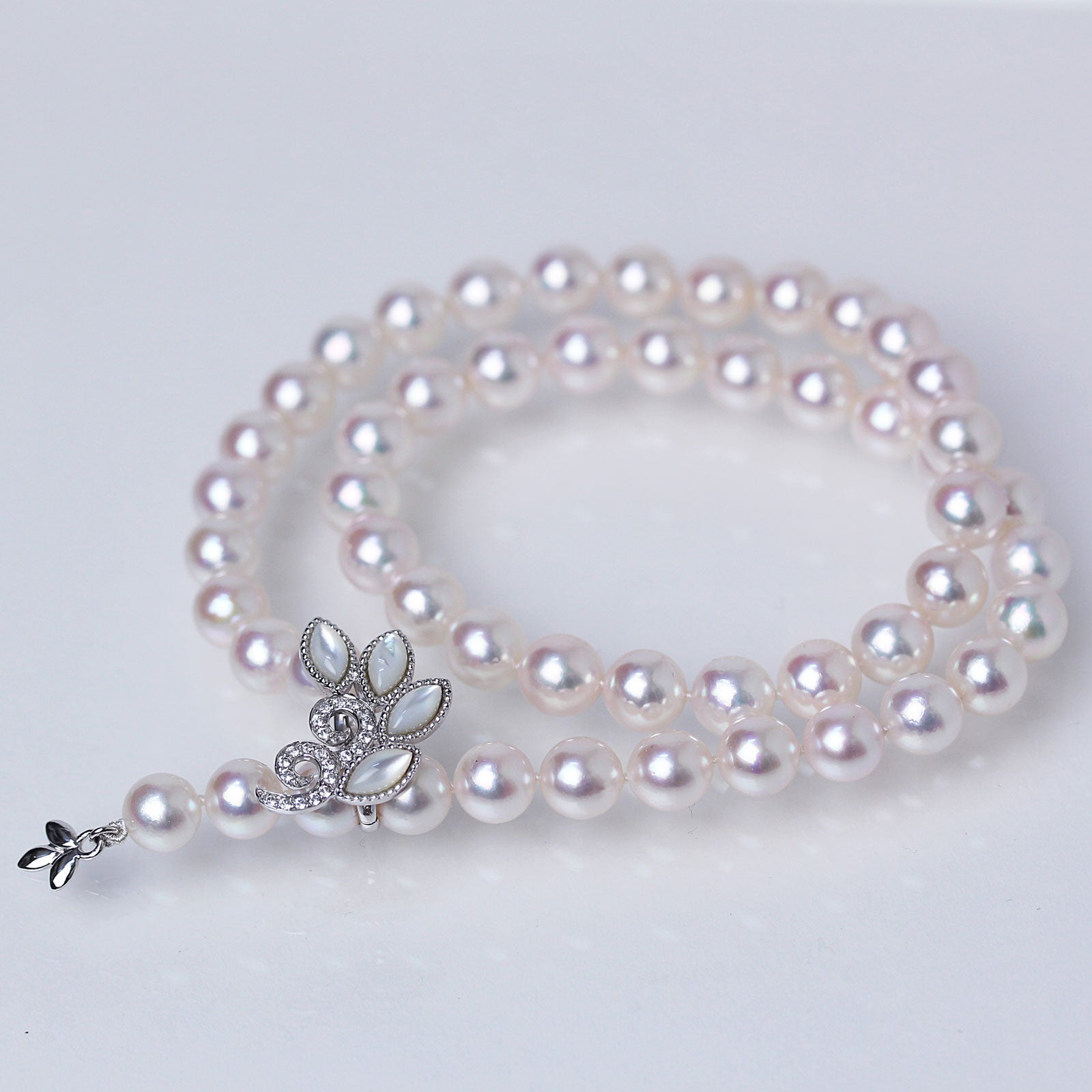 アジャスター2WAYパールネックレス ピンク 良質真珠 準花珠 真珠総合研究所