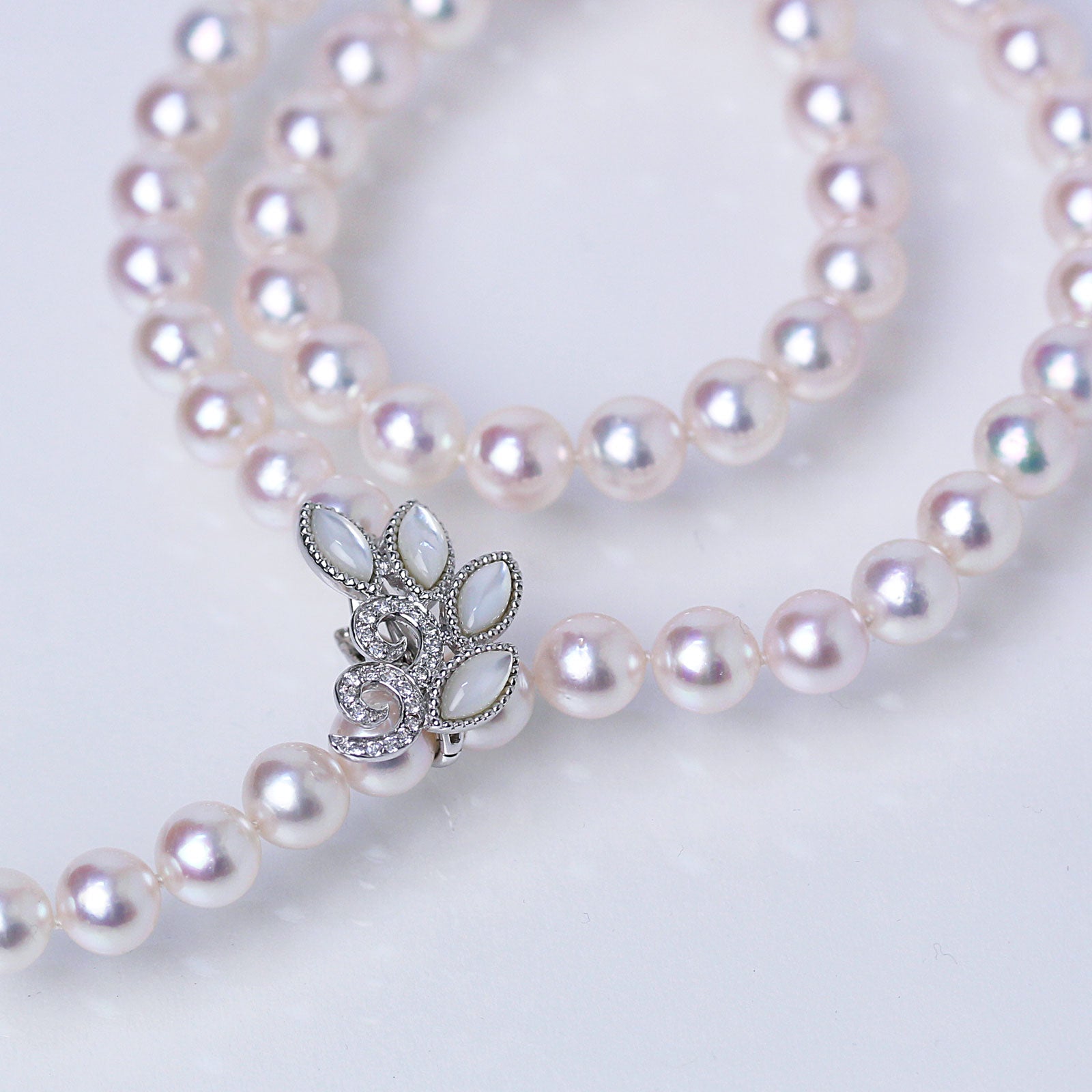 アジャスター2WAYパールネックレス ピンク 良質真珠 準花珠 真珠総合研究所