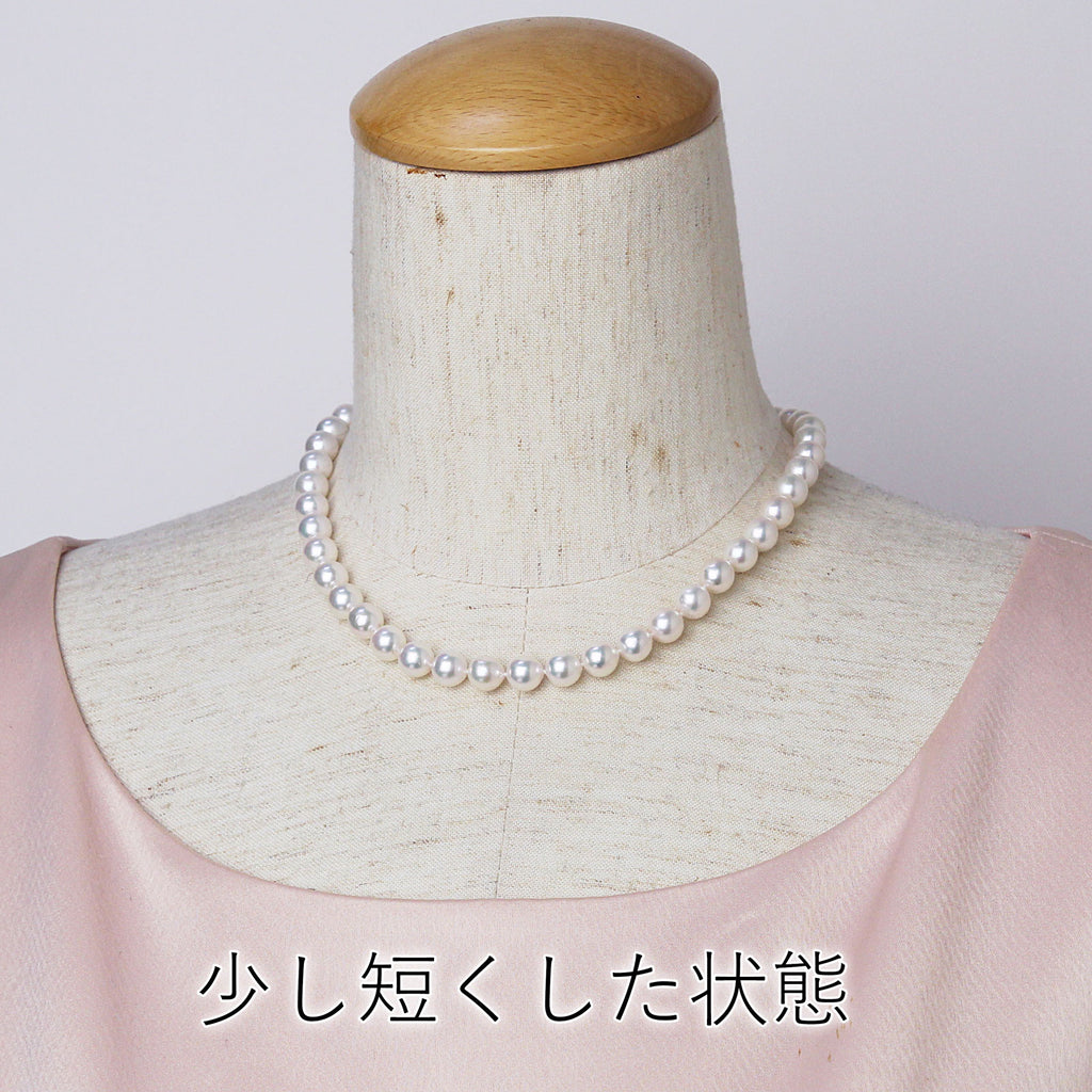 アジャスター2WAYパールネックレス ピンク 良質真珠 準花珠 真珠総合研究所