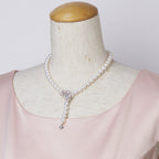 アジャスター2WAYパールネックレス ピンク 良質真珠 準花珠 真珠総合研究所