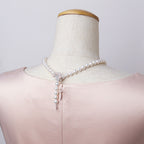 アジャスター2WAYパールネックレス ピンク 良質真珠 準花珠 真珠総合研究所