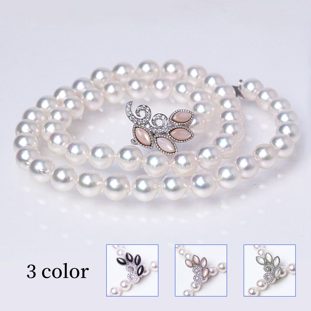 アジャスター2WAYパールネックレス ピンク 良質真珠 準花珠 真珠総合研究所