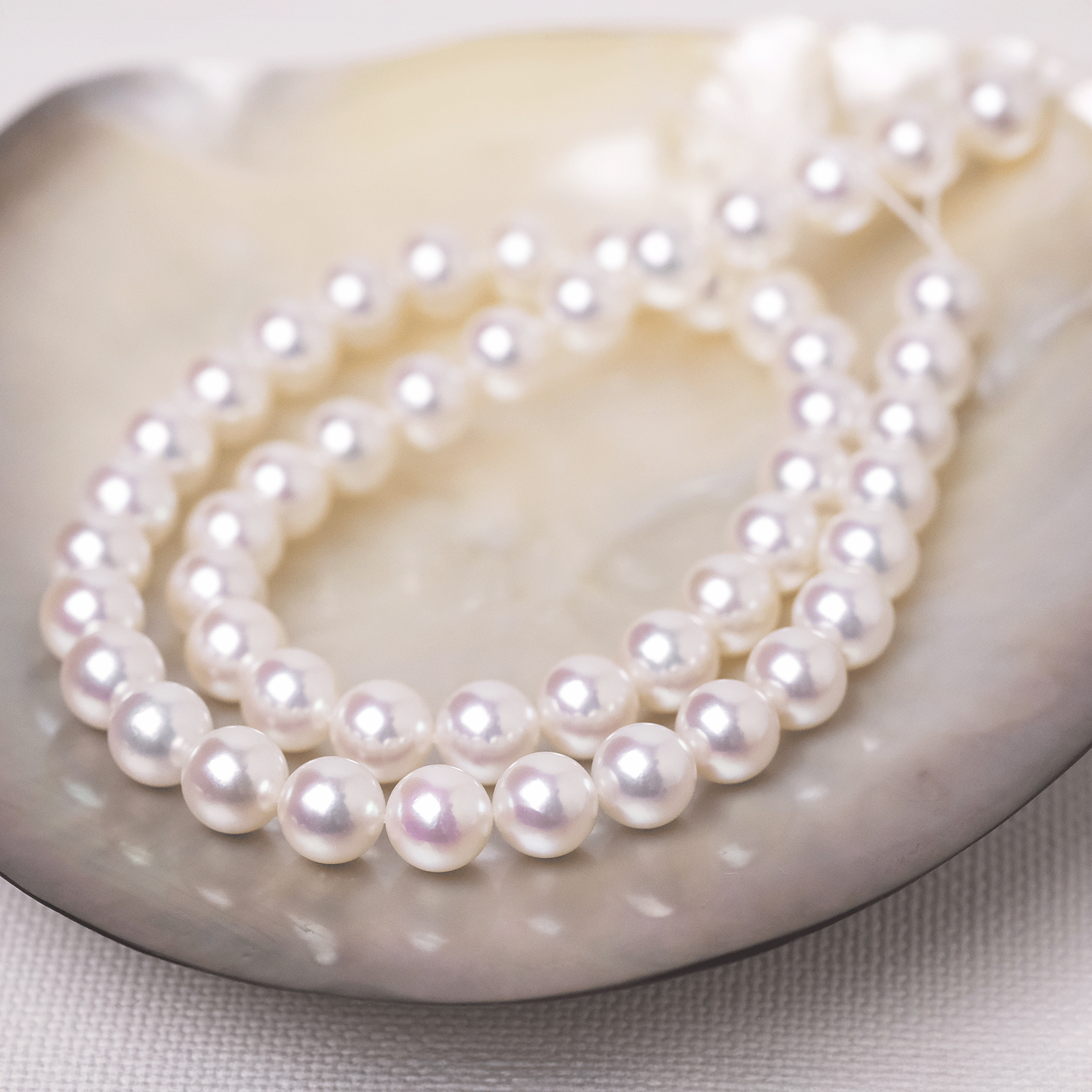 オーロラロゼプレミアム パールネックレスセット 無調色