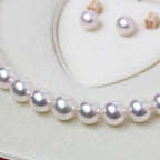 アコヤパールネックレスセット 10-11mm 希少な大粒 準花珠 花珠落ち 調色ピンク