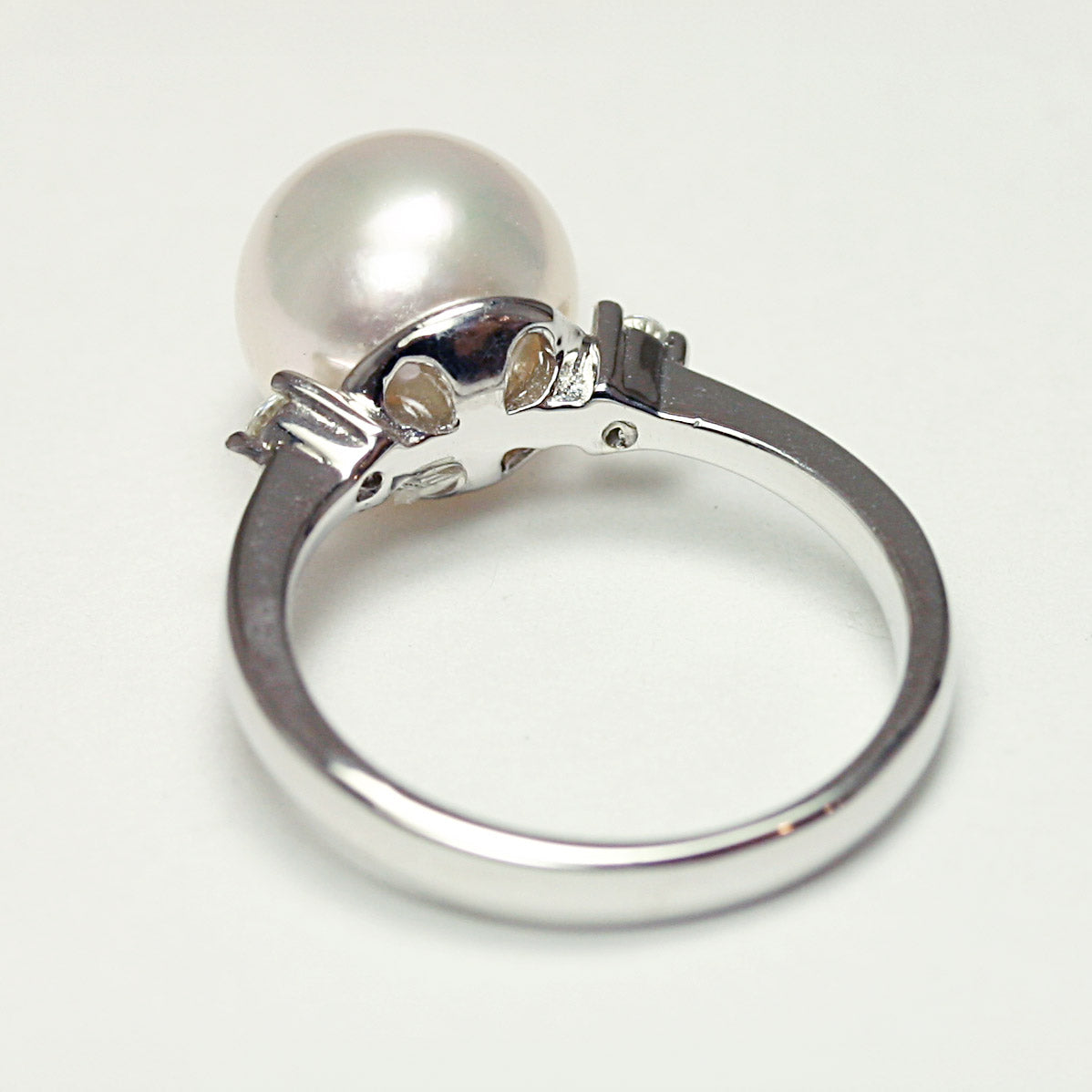 大粒パールリング 8.5mm 国産アコヤ真珠 SV925 CZ – Uwajima Inoue Pearl