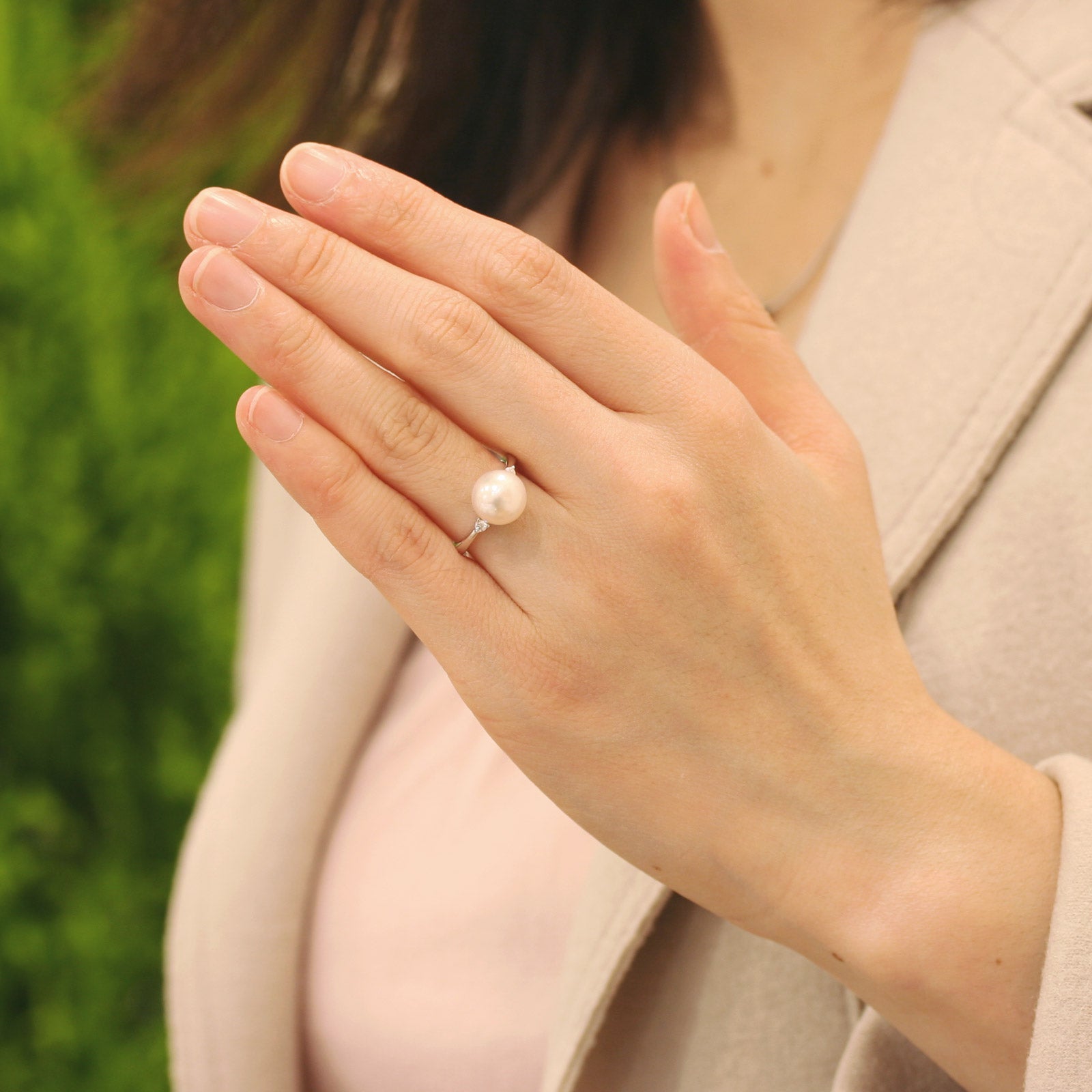 大粒パールリング 8.5mm 国産アコヤ真珠 SV925 CZ – Uwajima Inoue Pearl