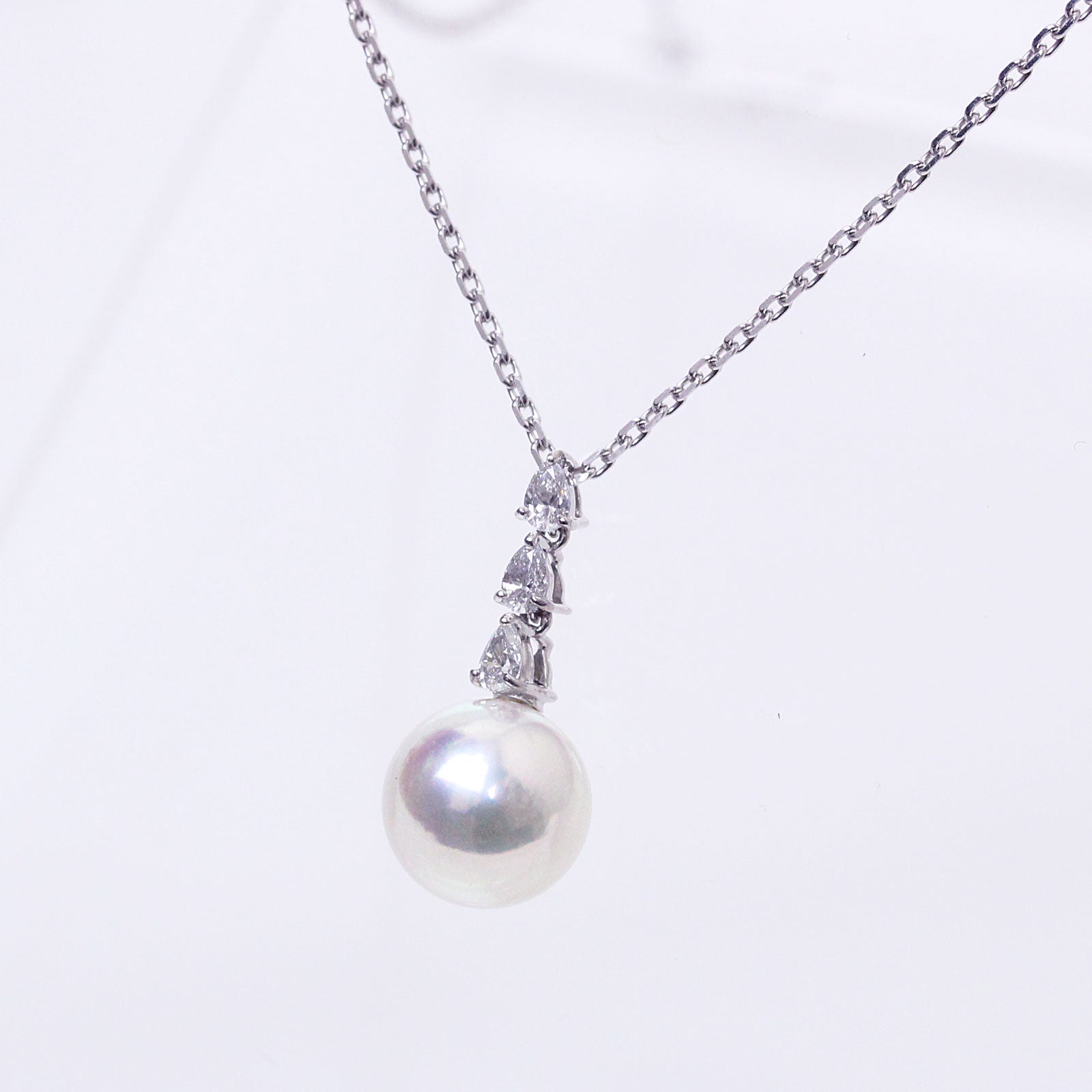 オーロラ花珠 9mm パールペンダント 無調色 K18WG – Uwajima Inoue Pearl