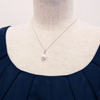 オーロラ花珠 9mm パールペンダント 無調色 K18WG