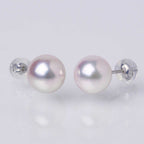 オーロラ天女 パールピアス 9mm 希少な大粒