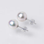 オーロラ天女 パールピアス 9mm 希少な大粒