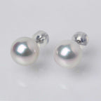 オーロラ天女 パールピアス 9mm 希少な大粒