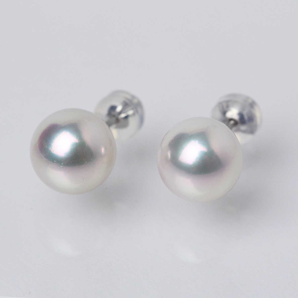 オーロラ天女 パールピアス 9mm 希少な大粒
