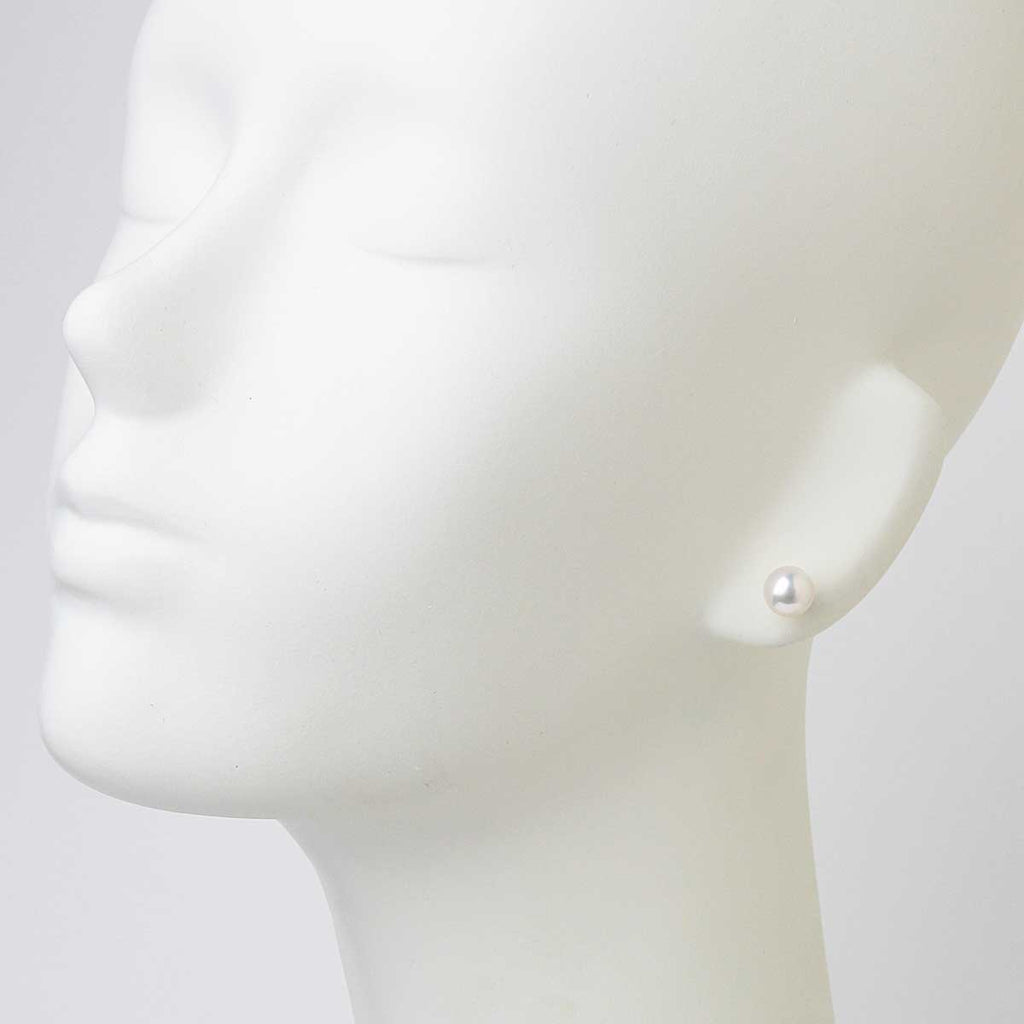 オーロラ天女 パールピアス 9mm 希少な大粒