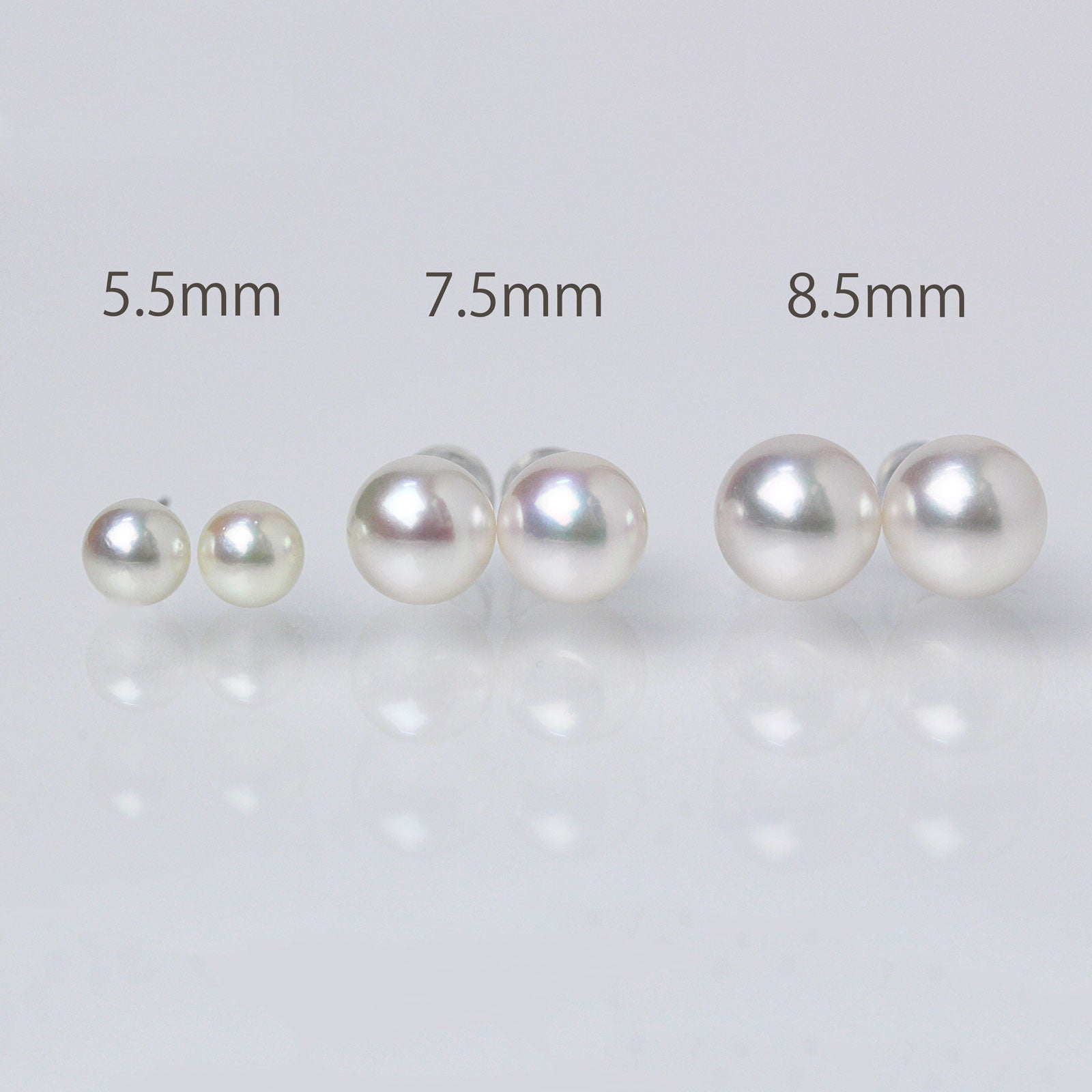 パールピアス スタンダード 選べる3サイズ 5.5mm 7.5mm 8.5mm 直結スタッドタイプ ノングレード