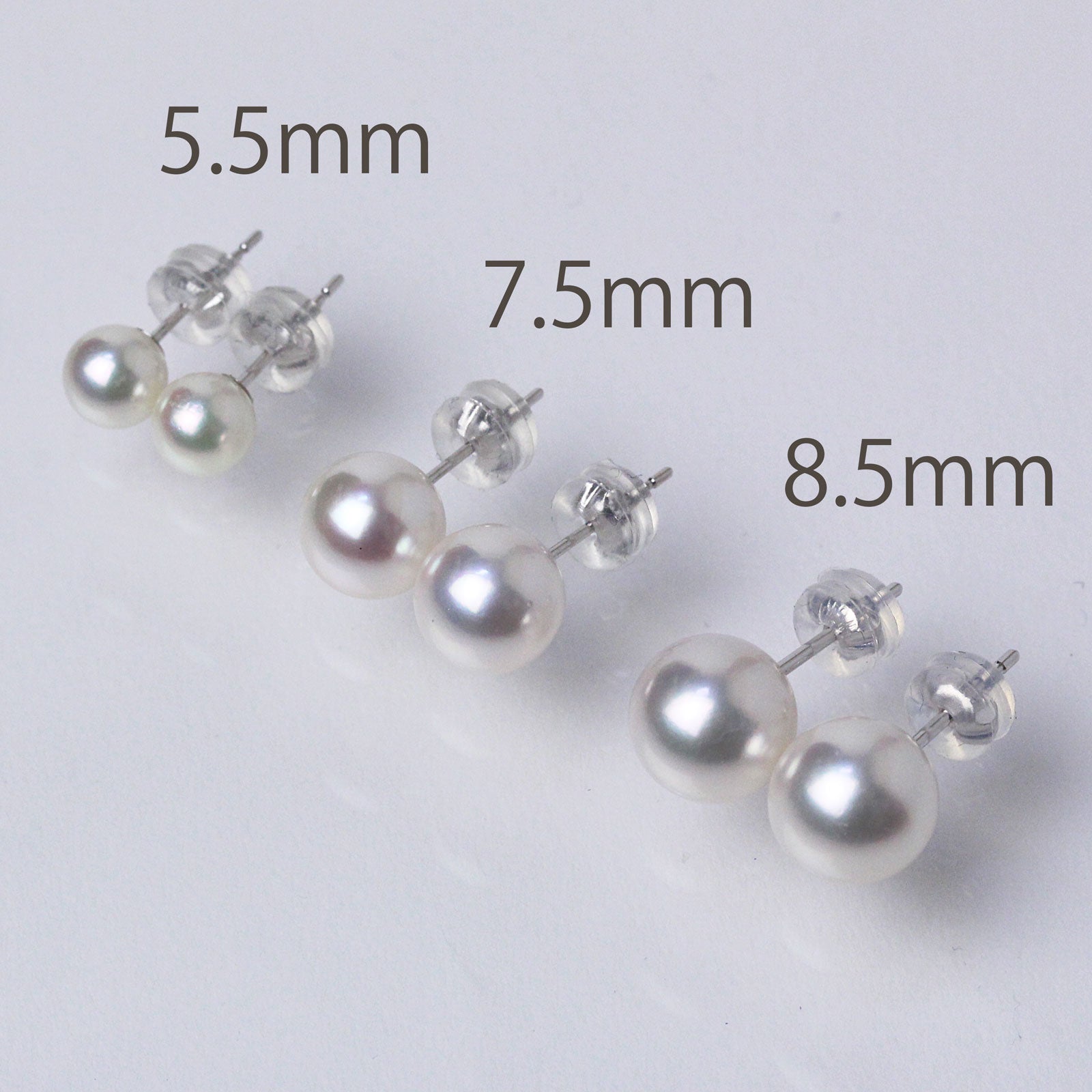 パールピアス スタンダード 選べる3サイズ 5.5mm 7.5mm 8.5mm 直結スタッドタイプ ノングレード