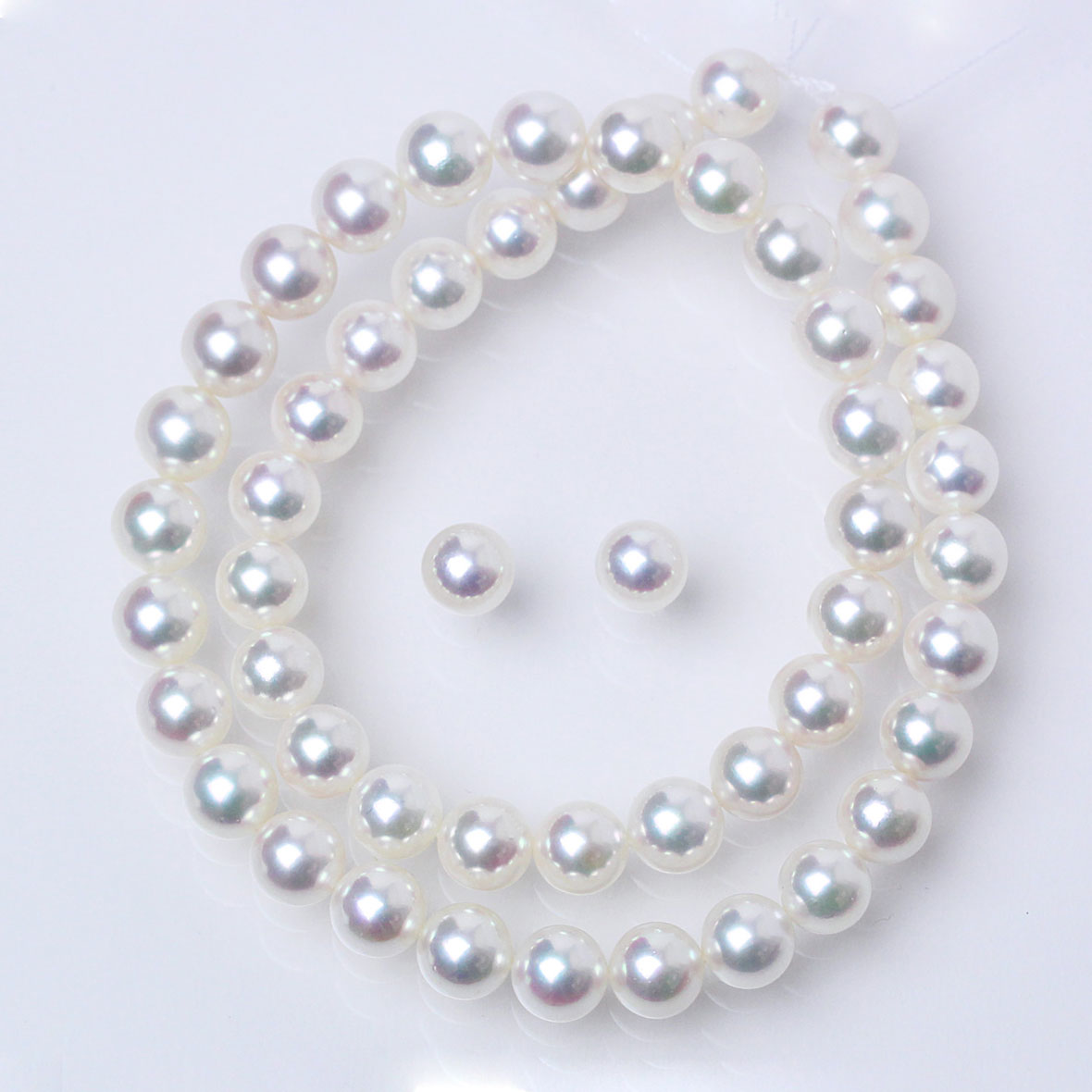 オーロラ天女 パールネックレスセット 無調色